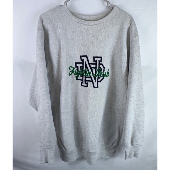 Vintage Champion Norte Dame Fighting Irish Reverse Weave Sweatshirt XXL - Picture 1 of 7